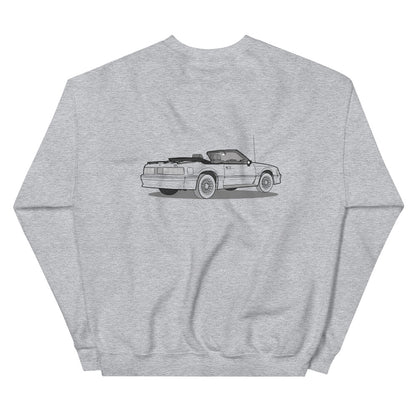 1989 Ford Mustang Convertible 5.0 Double Sided Unisex Sweatshirt