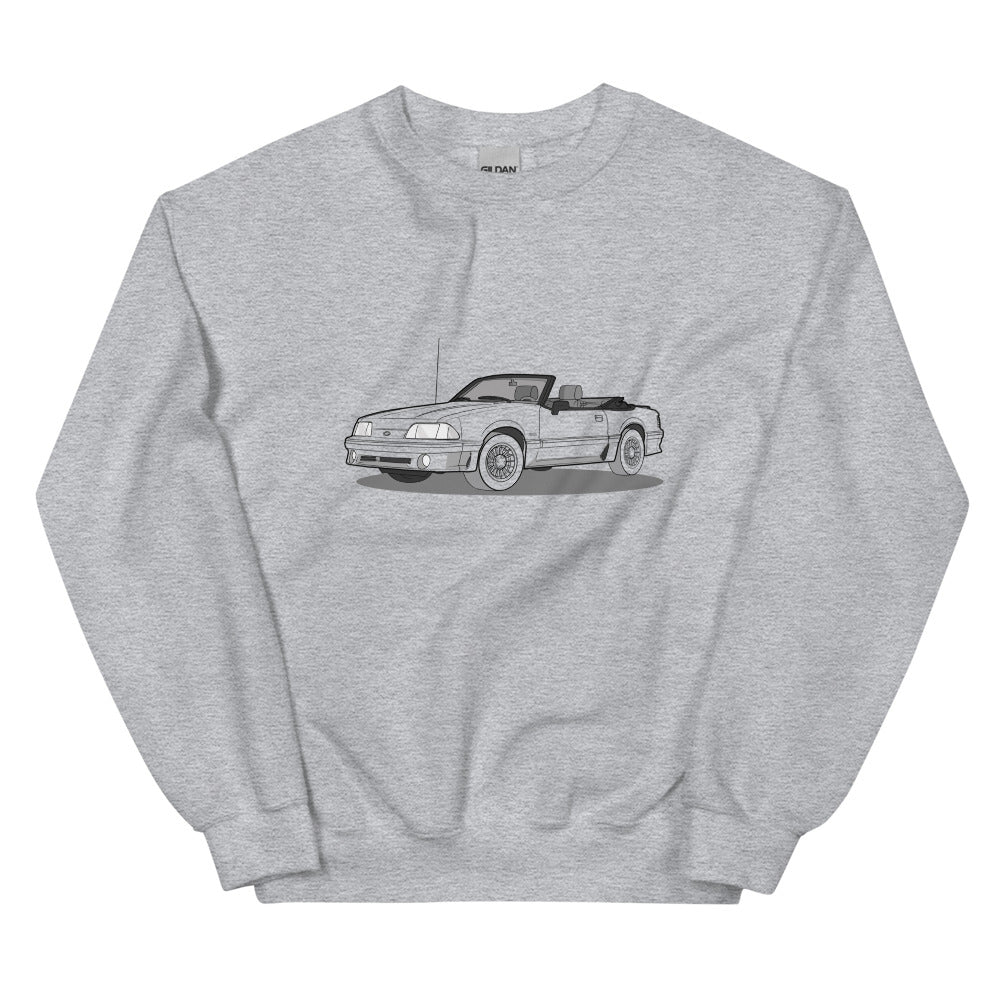 1989 Ford Mustang Convertible 5.0 Double Sided Unisex Sweatshirt