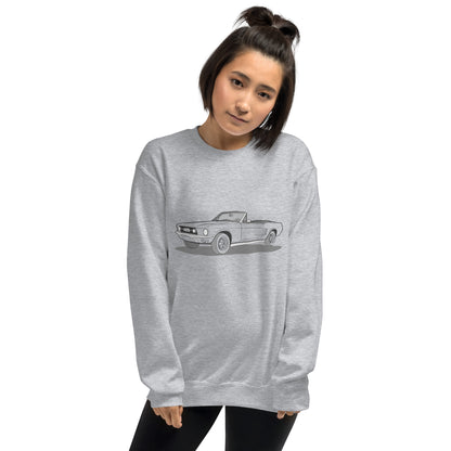  1967 Ford Mustang Convertible Double Sided Unisex Sweatshirt (2 Colors Available)