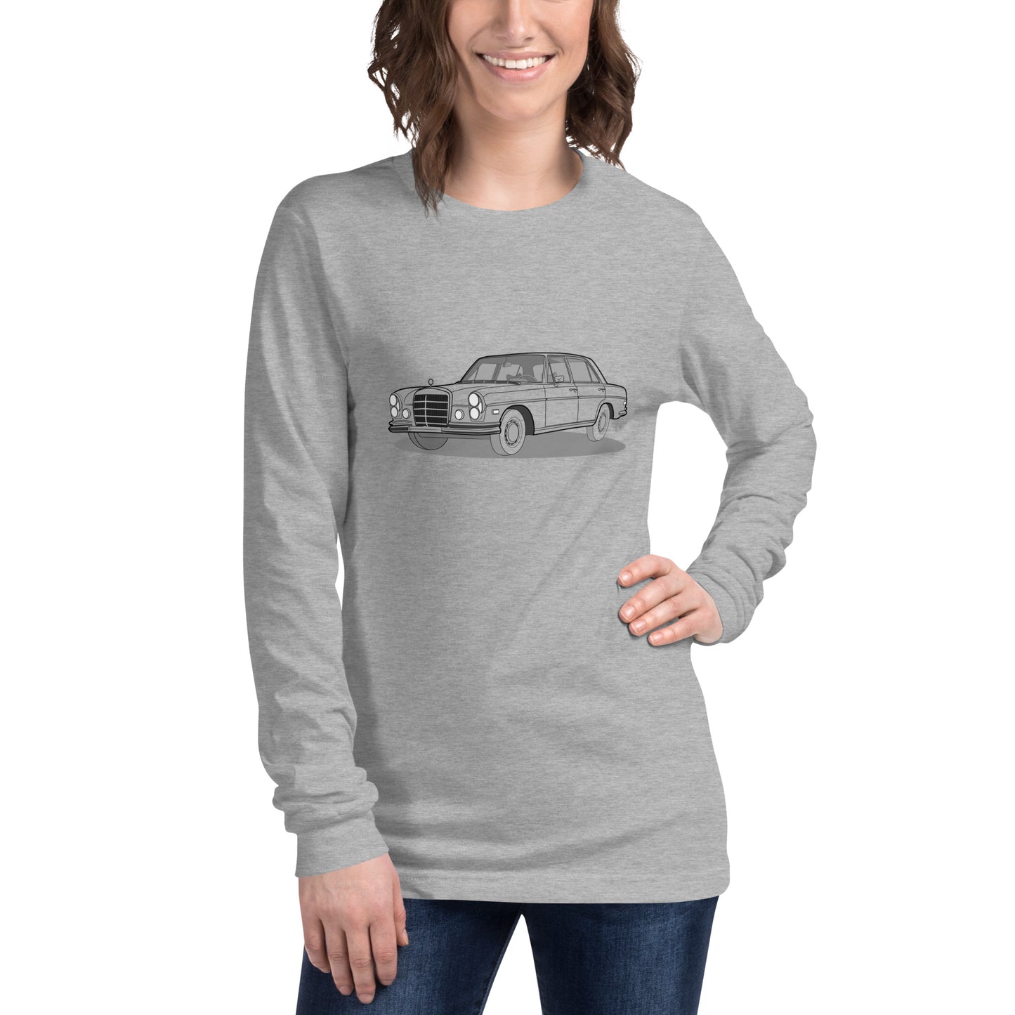 1972 Mercedes 280 SE Premium Front Side Unisex Long-Sleeve Shirt ( 3 Colors Available)