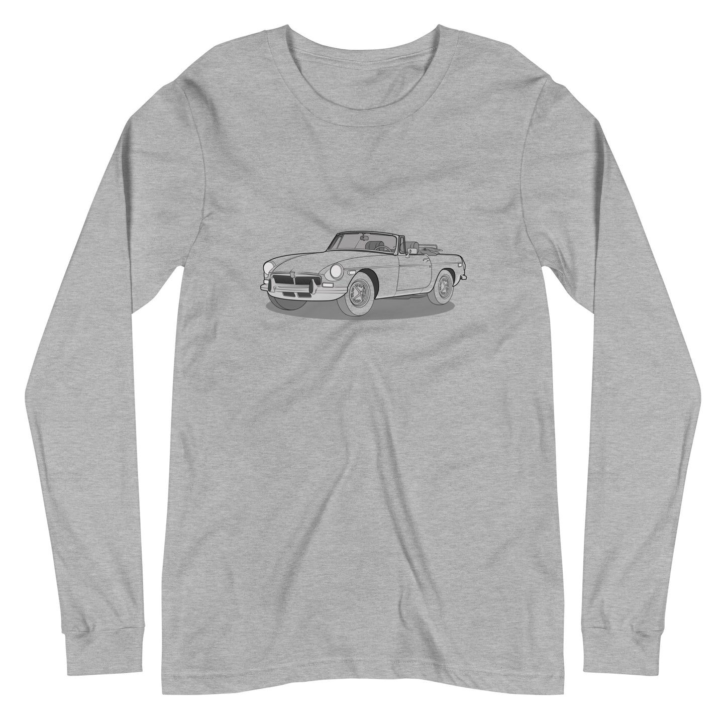 1973 MG B Premium Front Side Unisex Long-Sleeve Shirt (3 Colors Available)