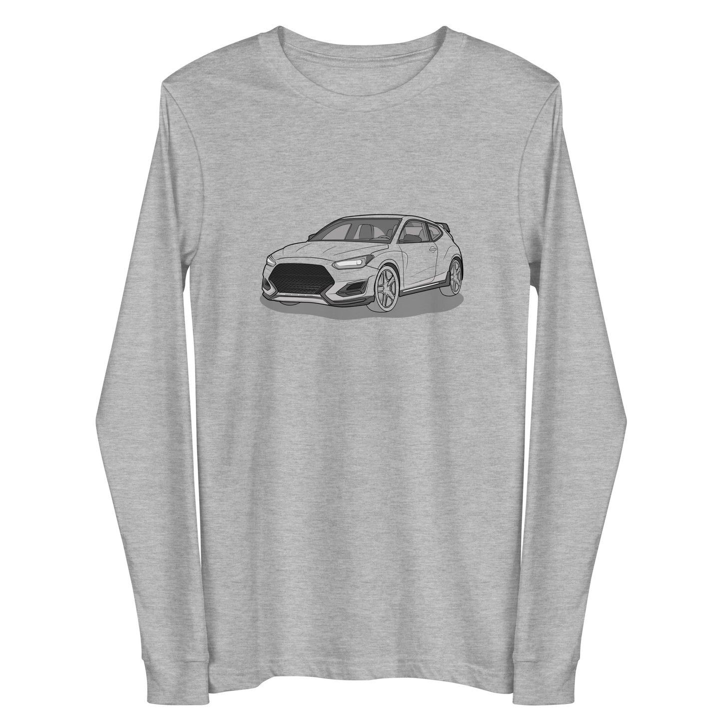 2021 Veloster N Front Side Premium Unisex Long-Sleeve Shirt For Hyundai Enthusiasts