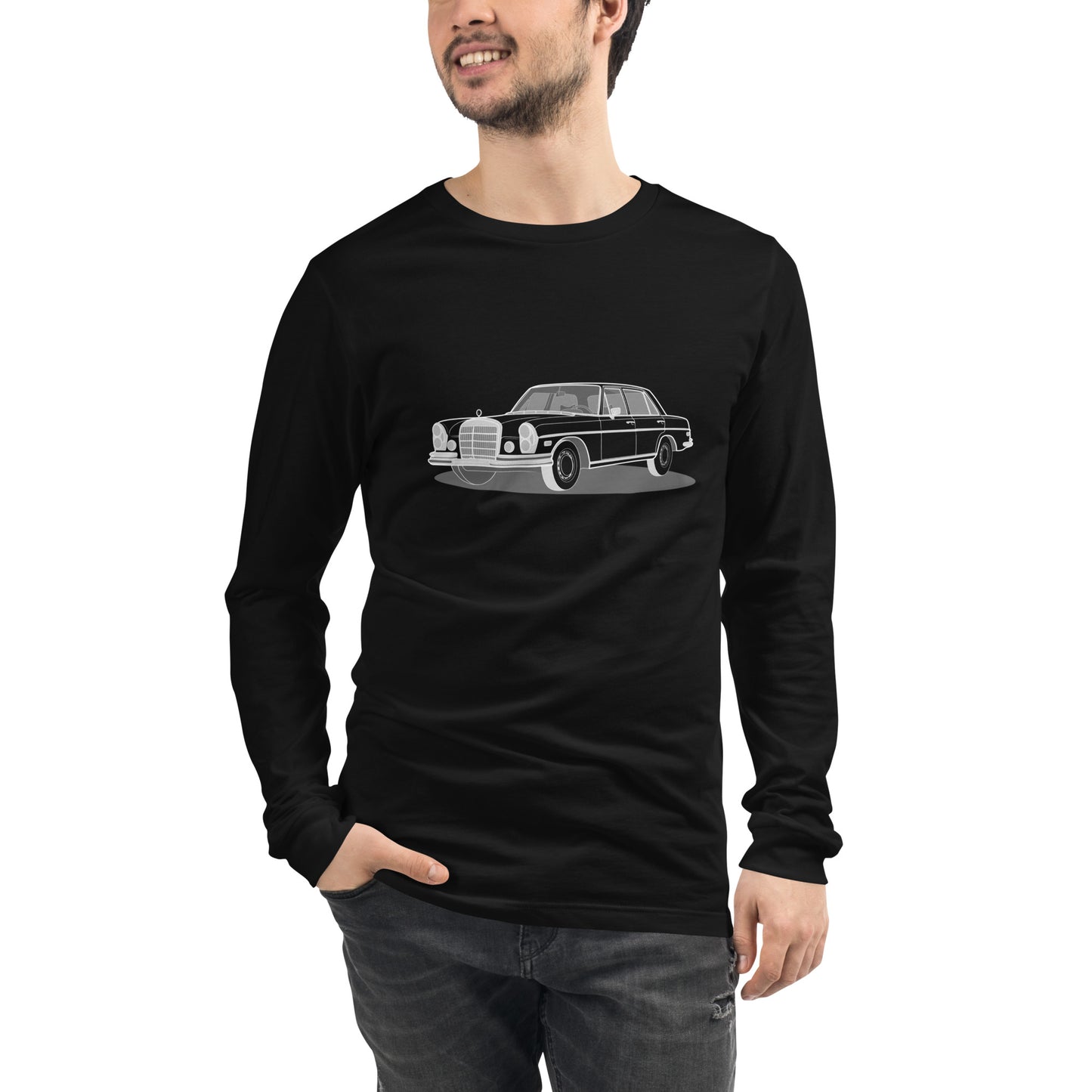 1972 Mercedes 280 SE Premium Front Side Unisex Long-Sleeve Shirt ( 3 Colors Available)