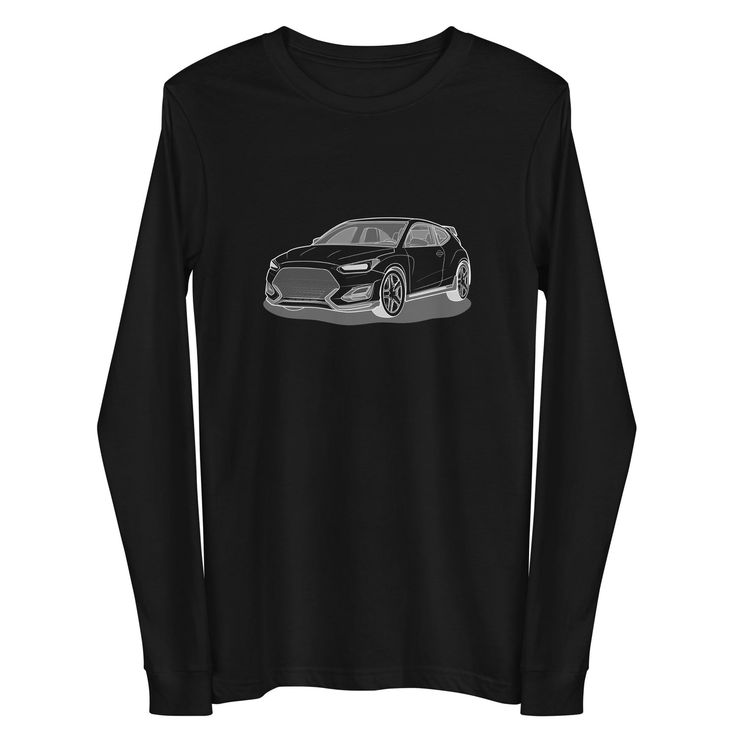 2021 Veloster N Front Side Premium Unisex Long-Sleeve Shirt For Hyundai Enthusiasts