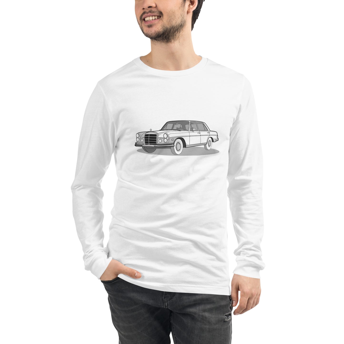 1972 Mercedes 280 SE Premium Front Side Unisex Long-Sleeve Shirt ( 3 Colors Available)