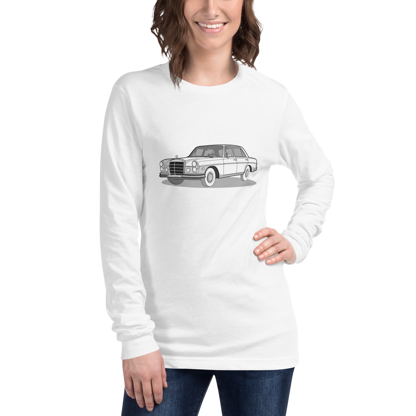 1972 Mercedes 280 SE Premium Front Side Unisex Long-Sleeve Shirt ( 3 Colors Available)