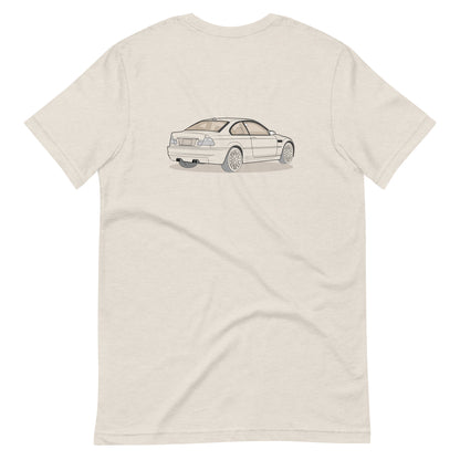 2006 BMW E46 M3 Coupe Heather Dust Double Sided Unisex T-Shirt