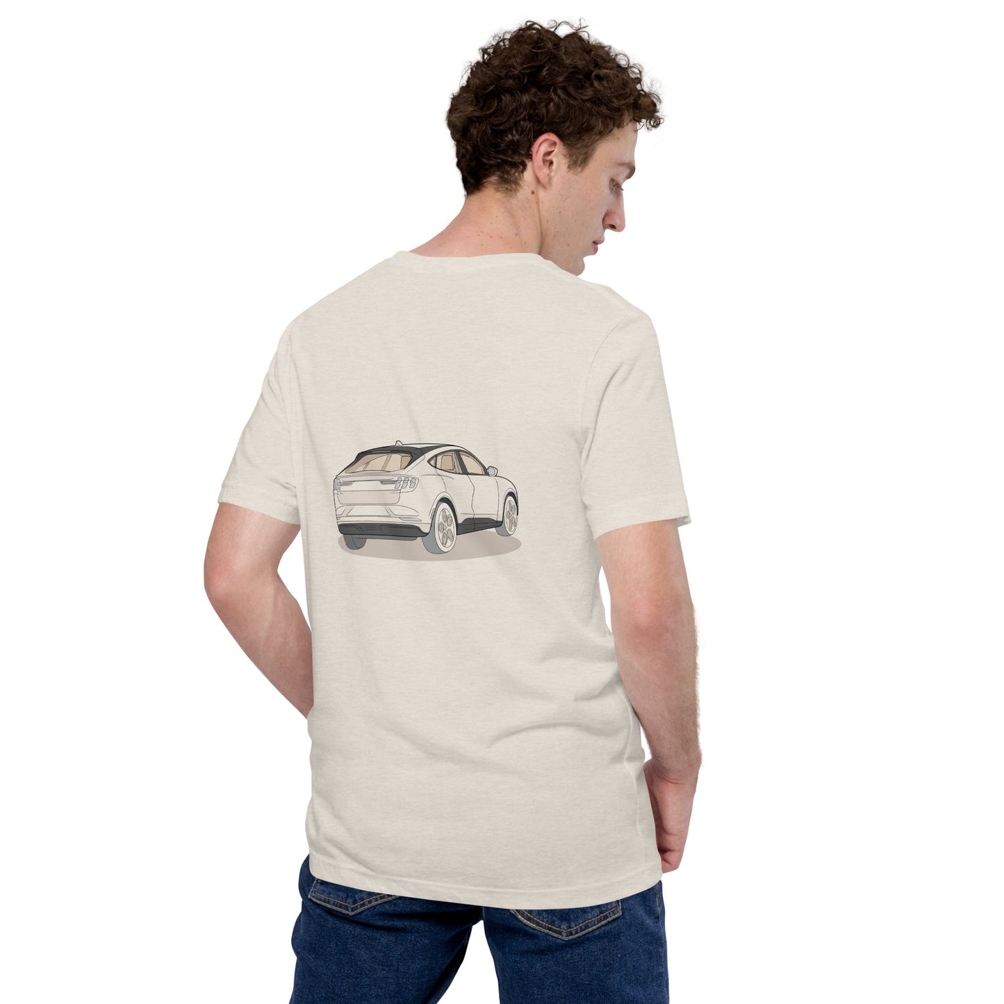 2021 Ford Mustang Mach-E GT Double Sided Heather Dust Unisex T-Shirt