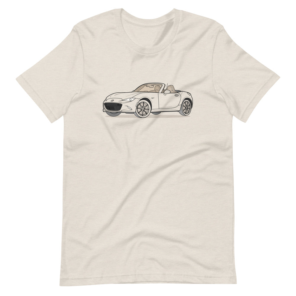 2019 Mazda Miata MX-5 Roadster Front Side Heather Dust Unisex T-Shirt