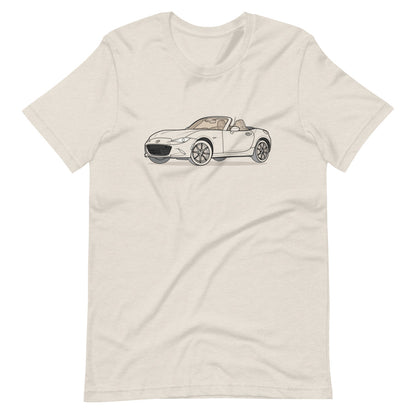 2019 Mazda Miata MX-5 Roadster Front Side Heather Dust Unisex T-Shirt