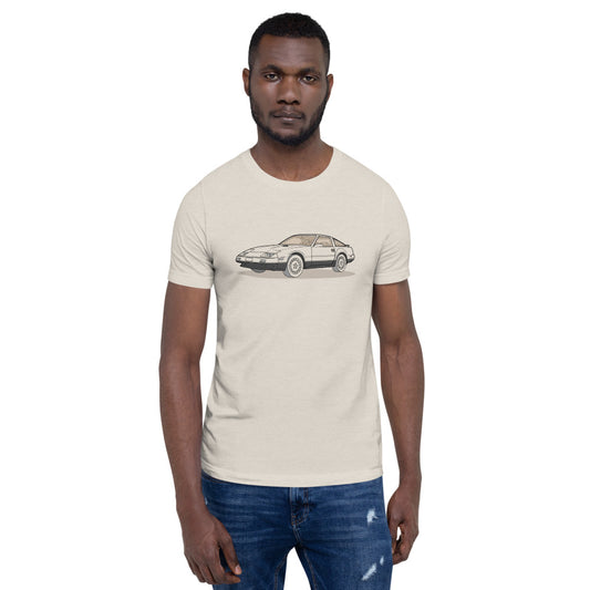 1984 Datsun Nissan 300ZX Turbo Front Side Heather Dust Unisex T-Shirt