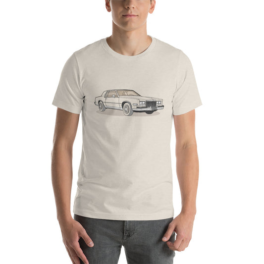 1985 Cadillac Eldorado Front Side Heather Dust Unisex T-Shirt