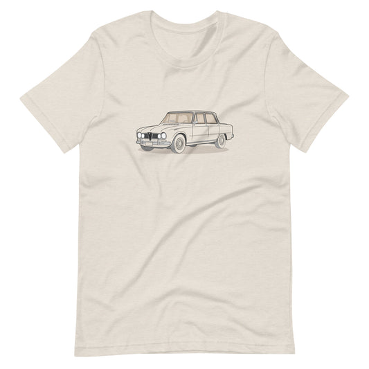 1967 Alfa Romeo Giulia Super Heather Dust Double Sided Unisex T-Shirt