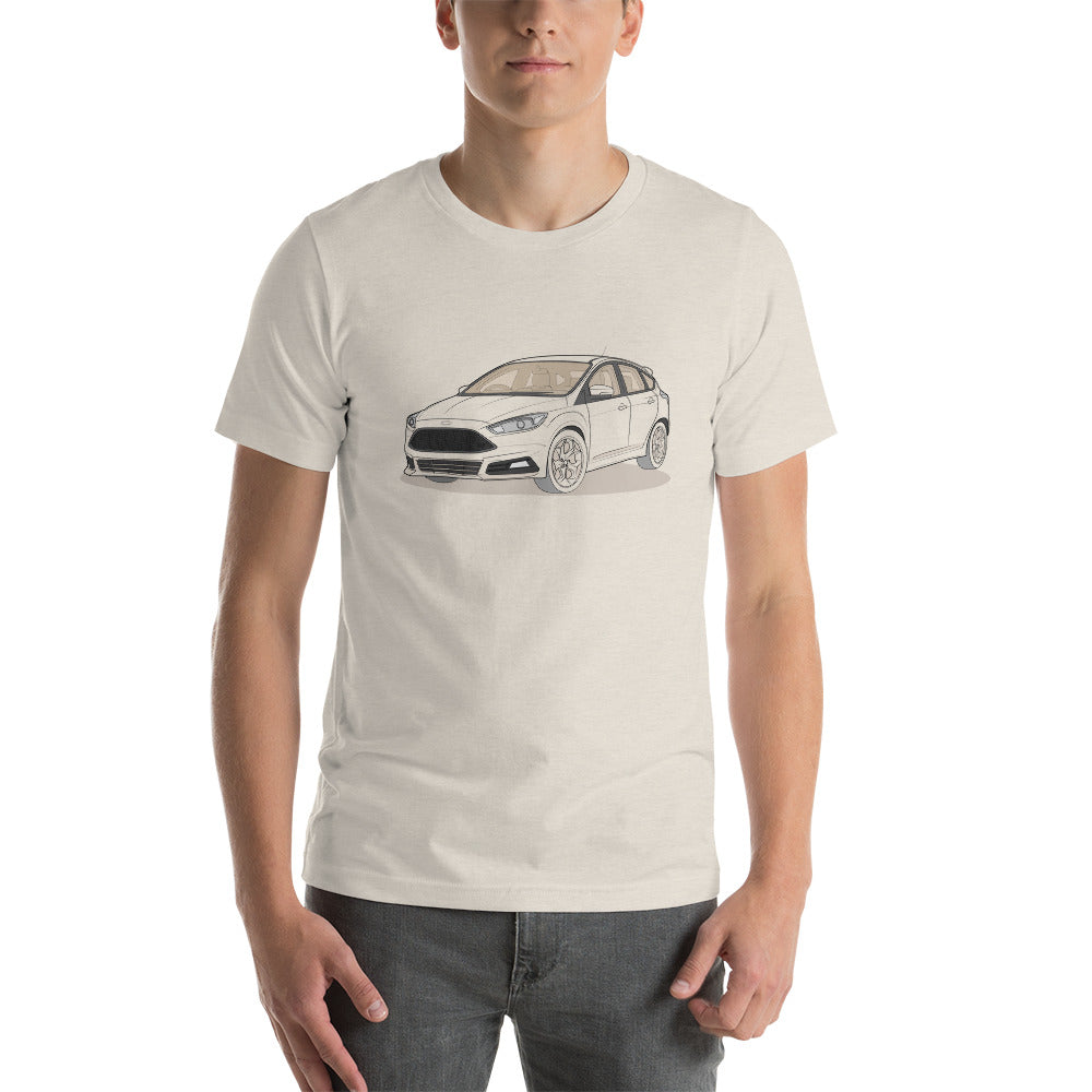 2017 Ford Focus ST Mk3 (Right-Hand Drive) Heather Dust Double Sided Unisex T-Shirt