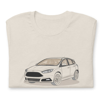 2017 Ford Focus ST Mk3 (Right-Hand Drive) Heather Dust Double Sided Unisex T-Shirt