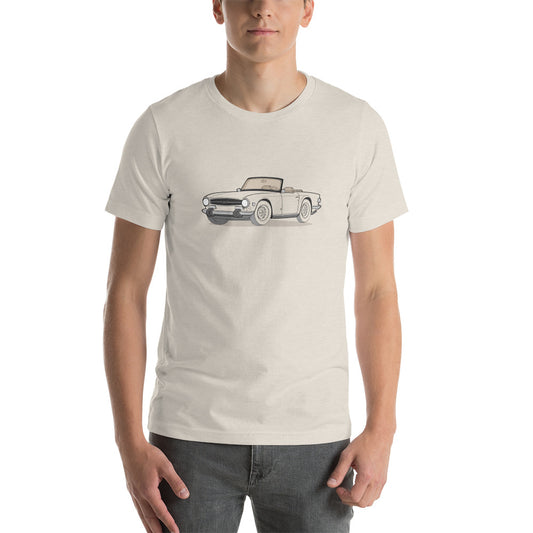 1974 Triumph TR6 Front Side Heather Dust Unisex T-Shirt