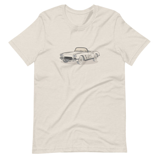 1962 Chevrolet Corvette C1 Heather Dust Double Sided Unisex T-Shirt