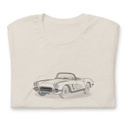 1962 Chevrolet Corvette C1 Front Side Heather Dust Unisex T-Shirt