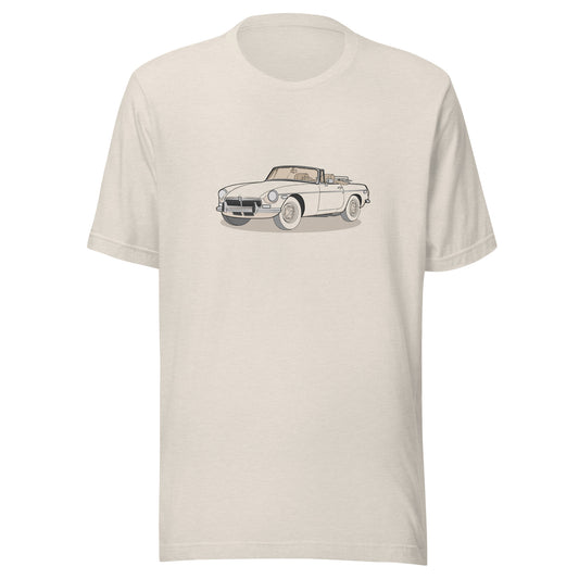 1973 MG B Double Sided Heather Dust Unisex T-Shirt